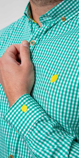 camisa-sirlemon-fabricada-en-españa-vichy -verde