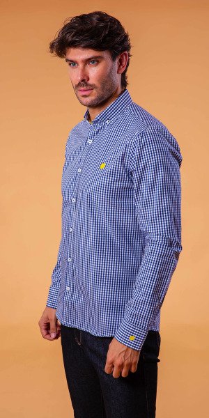 camisa_Sir_lemon_vichy_azul_fabricada_en_españa