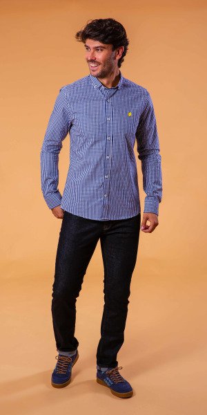 camisa_Sir_lemon_vichy_azul_fabricada_en_españa
