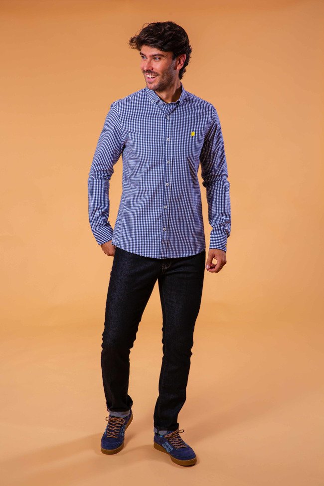camisa_Sir_lemon_vichy_azul_fabricada_en_españa