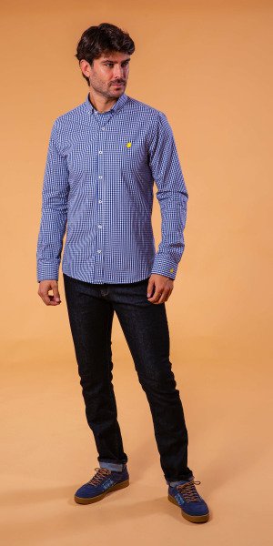 camisa_Sir_lemon_vichy_azul_fabricada_en_españa