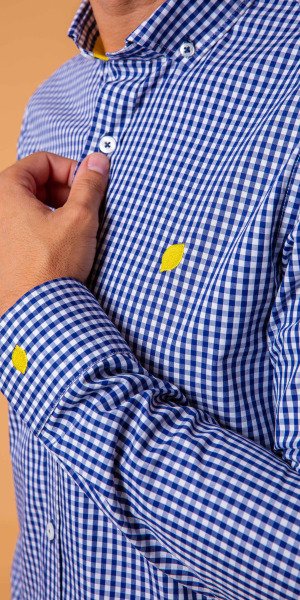 camisa_Sir_lemon_vichy_azul_fabricada_en_españa