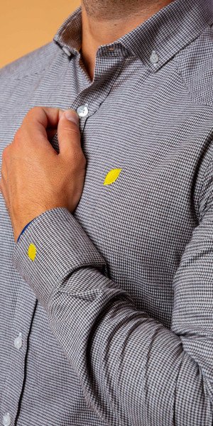 camisa-pata-de-gallo-facricada-en-españa-sir-lemon-100-%-algodón