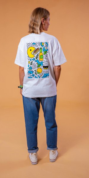 camisa-unisex-sirlemon-oversize-blanca-gastronomica-comelimones