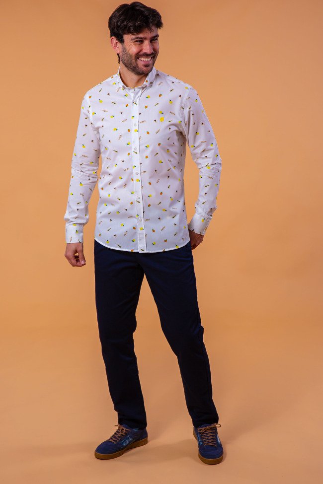 Camisa_Sir_lemon_gastronomica_marinera_quinto_limon_paparajote_asiatico_fabricada_en_españa